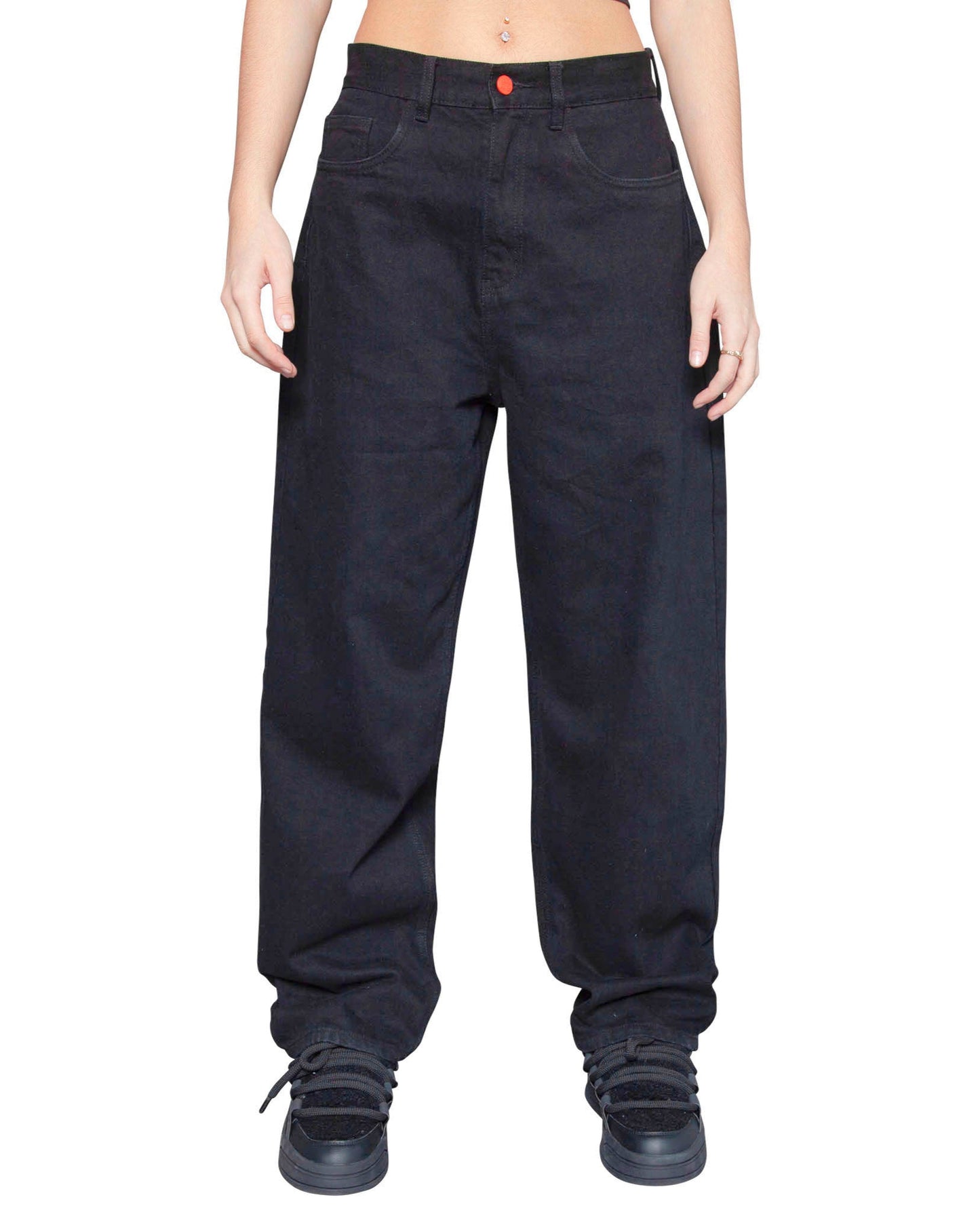 SUPER LOOSE, BLACK/BLACK STITCHING