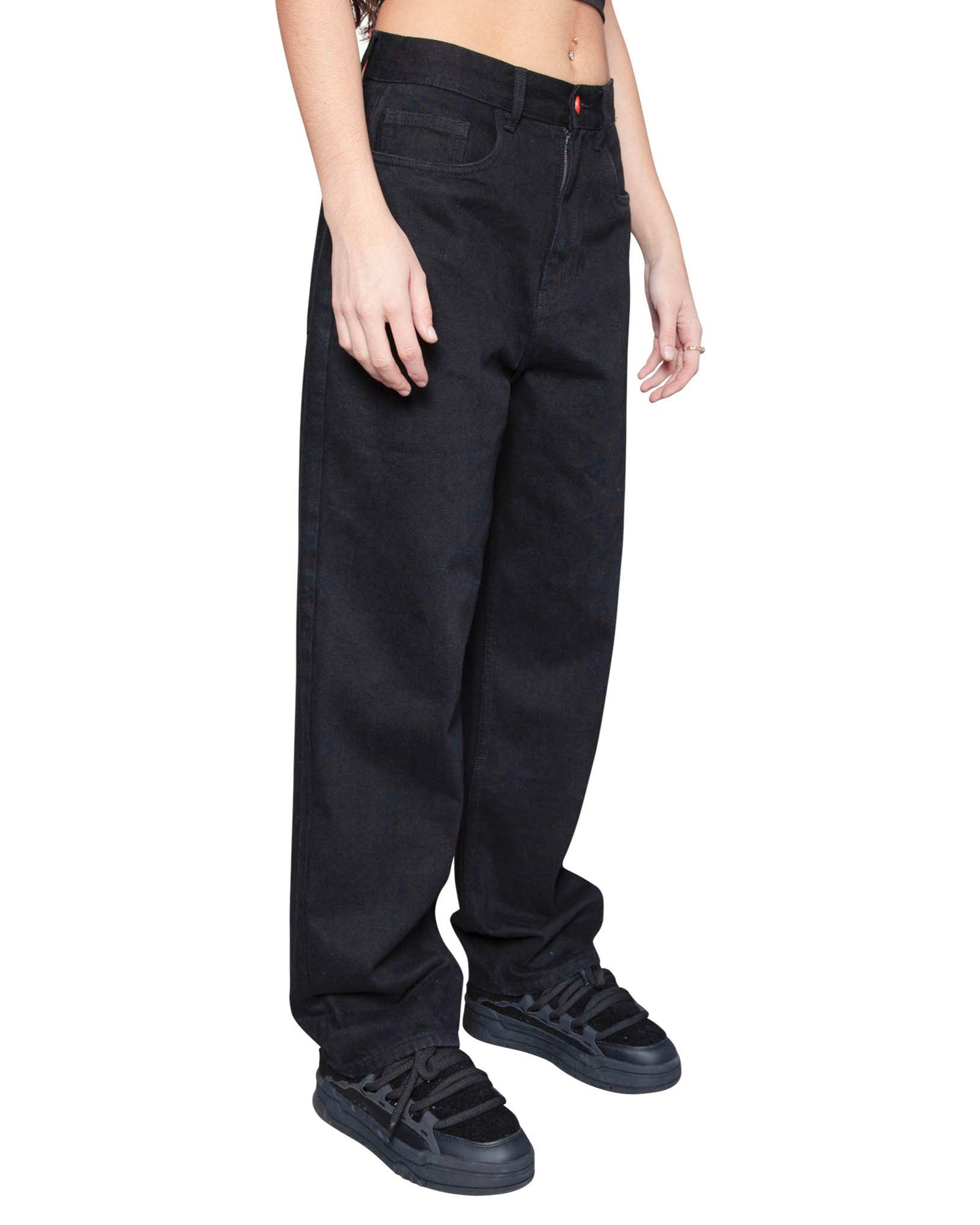 SUPER LOOSE, BLACK/BLACK STITCHING