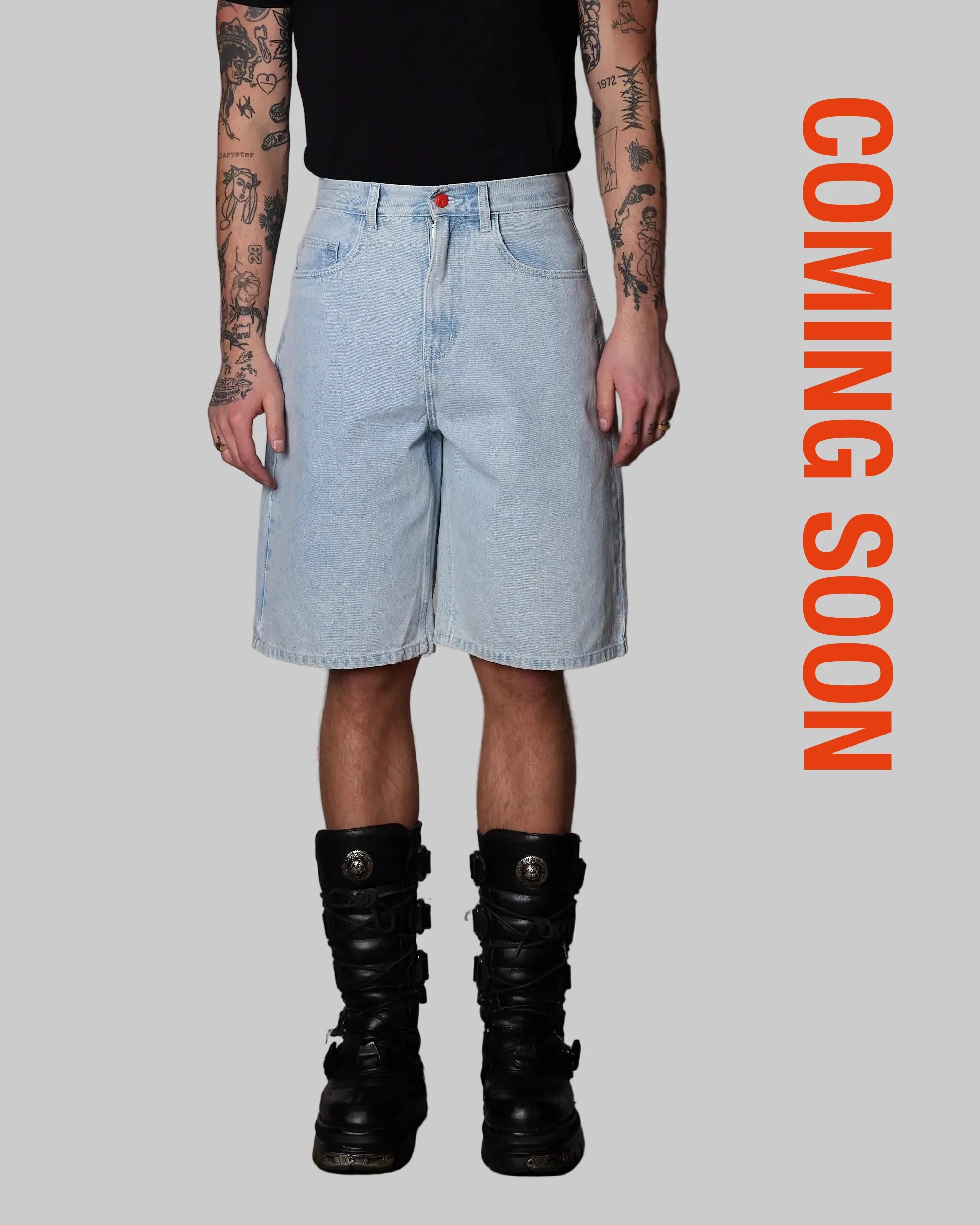 SUPER LOOSE SHORTS - LIGHT BLUE